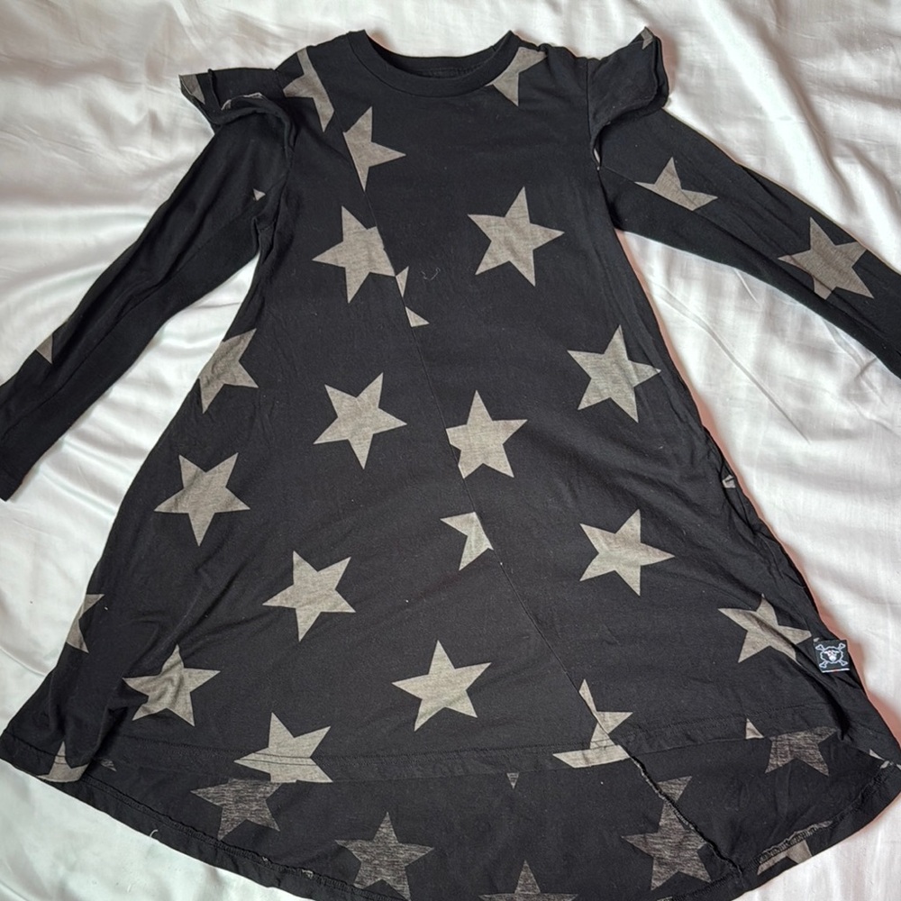 Nununu - Black Star Patterned Dress size 3-4yrs